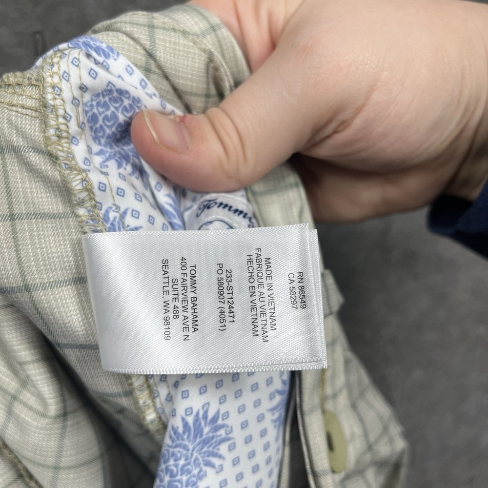 Tommy Bahama Chip Shot IslandZone 5 Pocket Golf Pant Mens 28x30 Plaid - Picture 9 of 13